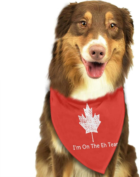 I'm On The Eh Team Canada Canadian Dog Bandana,Dog Bandanas Triangle Bibs Scarf Accessories for Small Medium Large Dogs Cats Pets Animals…...