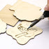 Unfinished Wood Ornaments, PETUOL DIY 32pcs 4x3in Creative Irregular Blank Wood Natural Slices for DIY Crafts, Painting, Wood Burning, Writing, Ph...