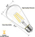 6 Packs ST58 LED Edison Bulbs, 4 Watt Vintage Light Bulbs Equivalent to 40 Watts, High Brightness 5000K Daylight White Light Bulbs, 90+ CRI, 480 L...