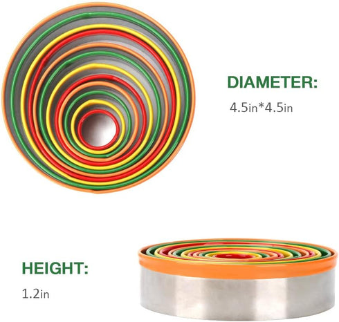 Alimat PluS Round Cookie Biscuit Cutter Set, 12 Pack Pastry Cutters in Graduated Sizes for Donut, Dough, Fondant, Clay, Stainless Steel Circle Cut...