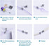 KISSITTY 100set/box Platinum Plated Brass Screw Twist Clasps 4 Mixed Shapes Metal Jewelry Clasp for DIY Jewelry Bracelet Necklace Making...