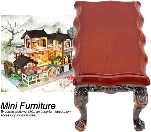 1:12 Miniature Doll Furniture,Miniature Simulated Coffee Table with Relief Mini Model Toy Dollhouse Accessories for Doll House Toy Home Decoration...