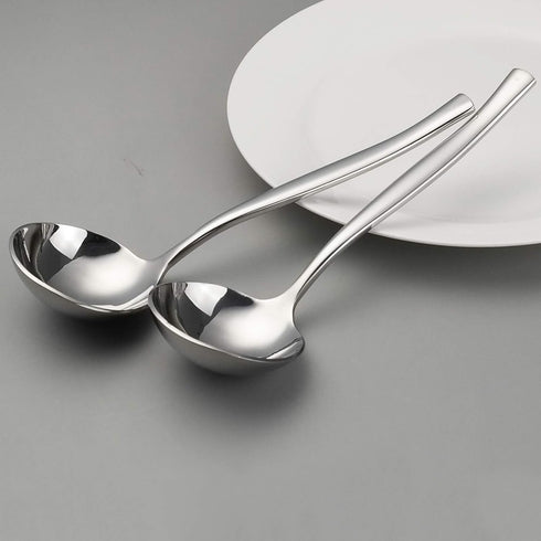 4-Piece Stainless Steel Gravy Soup Spoon, Small Soup Ladle Set...