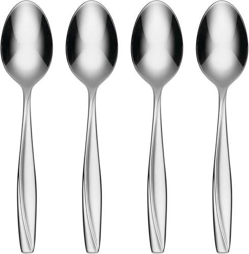 Oneida Camlynn Everyday Flatware Dinner Spoons 18/0 Stainless Steel, Set of 4, Silver...