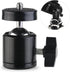 SLOW DOLPHIN Hot Shoe Mount Adapter 360 Degree Swivel Mini Ball Head 1/4 Tripod Screw Head for Cameras, Camcorders, Smart Phone, Gopro, LED Video ...