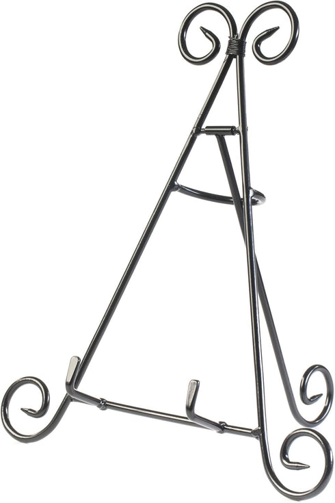 HUJI Sturdy Iron Display Stand Holder for Home Kitchen Decoration Platters, Pictures, Frames and Books. (1, 12")...