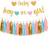 Baby Gender Reveal Decorations - Glitter Letters Baby and Boy or Girl with Hearts Banner, Tissue Paper Tassels Garland Set for Gender Reveal Party...