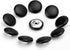 10Pcs 20mm Faux Leather Covered Round Buttons Upholstery Knitting DIY Handcraft Decoration Crafts (Black)...