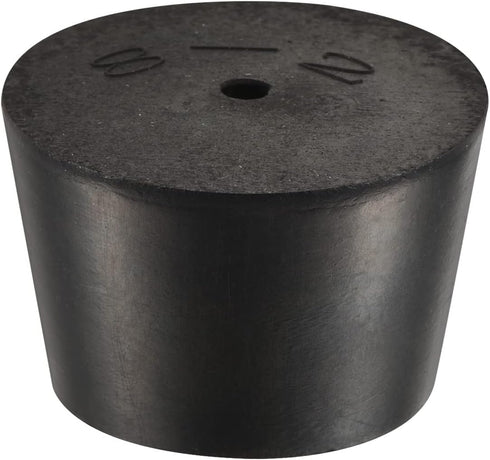 MECCANIXITY Rubber Tapered Plug 33mm to 41mm with Hole Test Tubes Bungs Stopper Black for Lab Home...