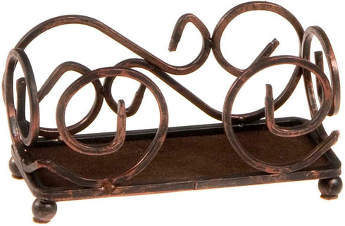 Thirstystone Bronze Colored Iron Coaster Holder with Ball Feet Holds 4-4" Round or Square Coasters...