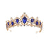 Baroque Royal Queen Crowns and Tiaras for Women,Crystal Rhinestone Costume Party Festival Wedding Tiaras Headbands (Blue)...