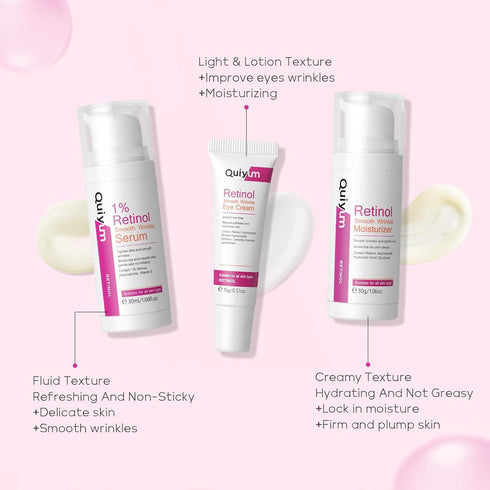Retinol Skin Care Set, Dark Spot Remover for Face with Face Serum, Eye Cream, Moisturizer, Anti Aging Facial Skin Care Routine Kit, Wife Mom Women...