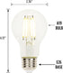 Westinghouse 5258020 6.5 Watt (60 Watt Equivalent) A19 Dimmable Clear Filament LED Light Bulb, Medium Base, 6 Pack...