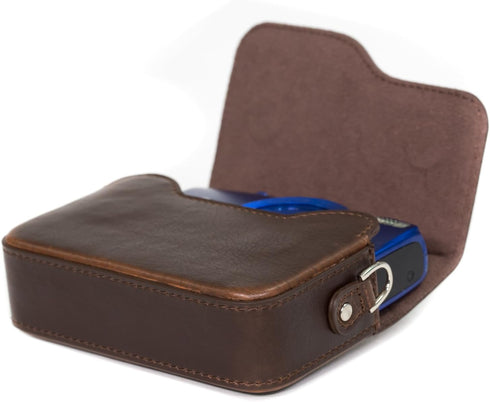 MegaGear Canon PowerShot SX620 HS, ELPH 180, ELPH 360 HS, ELPH 190 is, ELPH 170 is, SX610 HS Leather Camera Case with Strap - Dark Brown - MG1090...