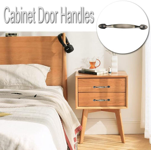 2 Pcs Pulls Gate Handle Kitchen Cabinet Handles Surface Polished Antique Ring Pulls Wardrobe Door Pull Handle with Screws for Cabinets...