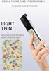 Phone Card Holder, Cute Leather Phone Wallet Stick On, Dual Pocket Credit Card Sticky Wallet, Compatible with Most of Cell Phone, Cute Colorful Fl...