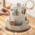 kaileyouxiangongsi Rotating Art Supply Storage Organizer,Pencil Holder with 9 Compartment, Pen Storage Organizer, for Kids Art Desk, Homeschool Su...