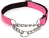 Pink Martingale Collar for Dogs, Reflective Nylon Dog Collar Adjustable Stainless Steel Chain Collar Female No Pull Pet Training Collar for Small ...