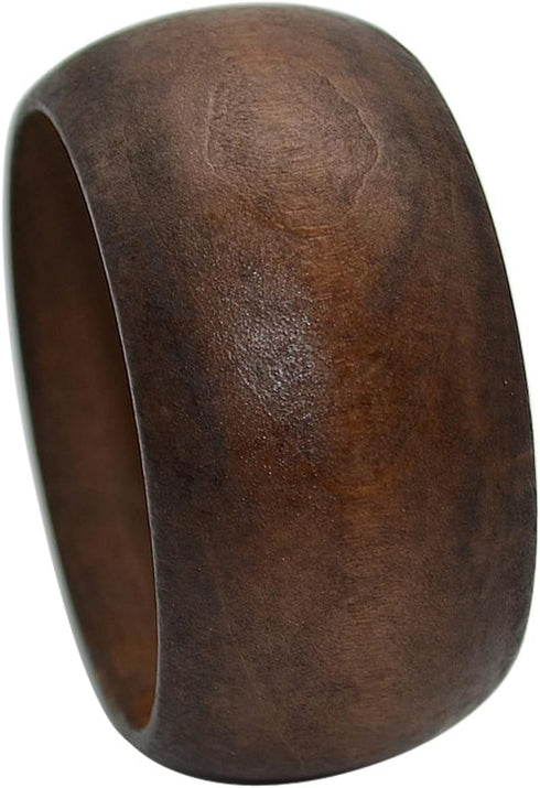 Handmade Ethnic Wood Cuff Bracelet Vintage Simple Round DIY Natural Wooden Chunky Bracelet Straw Wicker Braid Woven Bangle Statement for Women Jew...
