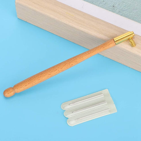 Embroidery Kit, DIY Craft Embroidery Beading Crochet Non?slip Ergonomic for Hand?made Crafts for Embroidery Beading(Wooden French embroidery needl...