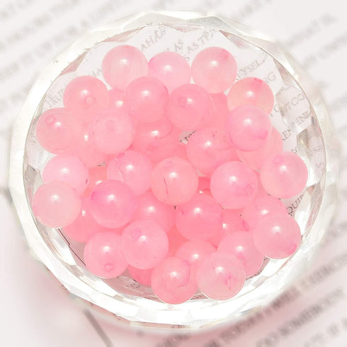 NCB 200PCS 8mm Natura Pink Rose Quartz Gemstone Round Spacer Loose Beads for Jewelry Making with Crystal Stretch Cord (Rose Quartz, 8mm 200Beads)...