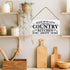 Country Kitchen Wood Sign Decor, Farmhouse Door Wall Sign Decoration for Rustic Kitchen Dining Room Decor Hanging Sign, Housewarming Gifts for New...