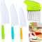 4 Pcs Kids Knife Set, Nylon Kitchen Knife with Crinkle Cutter, Serrated Edges Plastic Toddler Chef Knife for Real Cooking & Cutting Fruit Bread...