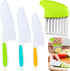 4 Pcs Kids Knife Set, Nylon Kitchen Knife with Crinkle Cutter, Serrated Edges Plastic Toddler Chef Knife for Real Cooking & Cutting Fruit Bread...