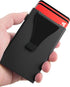 Pop Up Stealth Wallet with Money Clip - RFID Blocking Minimalist Wallet for Men, Aluminum Metal Wallet Slim Mens Wallet for Everyday Use and Trave...