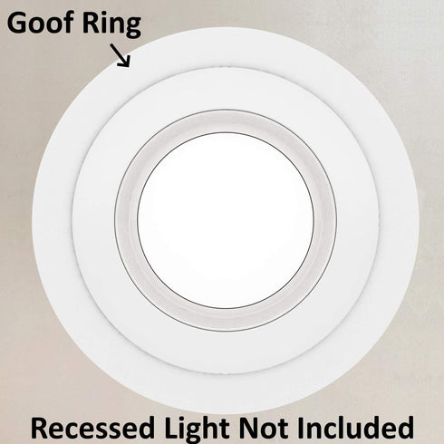 LightLabs Goof Ring Gloss 6 Pack 8.65" Diameter for 6" Cans. Inlcudes Mounting Tape to Fix Drywall Damage for Flush Mount Recessed Down Lights. 6....
