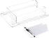 Clear Index Card Storage Holder for Desk, Acrylic Small Cards Holders Postcard Stand Display Rack, Fit 3" x 5" Cards...