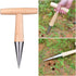 DSparts, Stainless Steel Sow Dibber for Garden Planting Seeds Bulbs Seedling Punch Hole Handle Tools with Wood Handle...