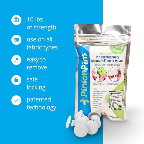 White Cloth Magnetic Duvet Clips with Magnetic Key for Easy Removal. Pack of 16 Comforter Fasteners That are Safe Locking and Holds up to 10lbs...