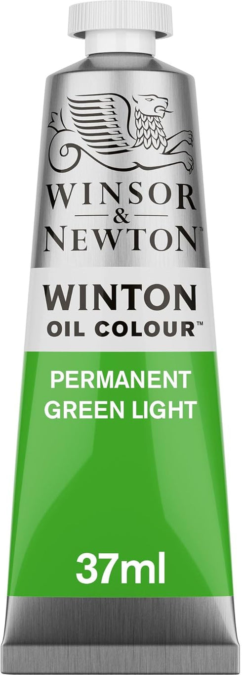 Winsor & Newton Winton Oil Color, 37ml (1.25-oz) Tube, Permanent Green Light...
