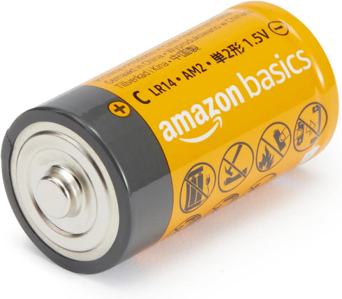 Amazon Basics 12-Pack C Cell Alkaline All-Purpose Batteries, 1.5 Volt, 5-Year Shelf Life...
