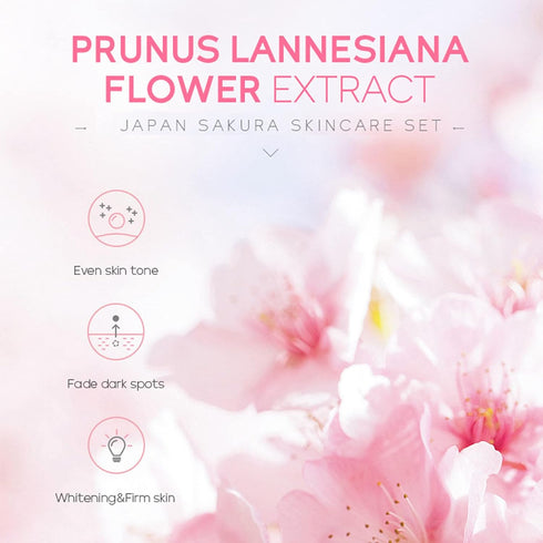 Skin Care Set - Sakura Skin Care Sets & Kits - Women Gift Sets with Cleanser,Serum,Eye Cream,essence Cream - Beauty Products For Women - Skin Care...