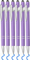 6 Pcs Blue Ink Ballpoint Pen with Stylus Tip 2 in 1 Ballpoint Pen Metal Pens Stylus Pen for Touch Screens School Office Coworkers (Purple)......