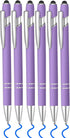 6 Pcs Blue Ink Ballpoint Pen with Stylus Tip 2 in 1 Ballpoint Pen Metal Pens Stylus Pen for Touch Screens School Office Coworkers (Purple)......