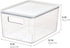 Rosanna Pansino x iDesign Recycled Plastic Kitchen Storage Bin with Lid, Clear Bin/Marshmallow Lid, 9" x 12" x 6"...