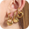 Waterproof 14K Gold Plated Filled Thick Small Gold Hoop Earrings for Women, Huggie Hoop Earrings, Hypoallergenic Lightweight Earrings, Gold Silver...