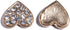 DIY 50PCS 15mm Gold Metal Heart Crystal Rhinestone Buttons with Flatback for Headbands Hair Accessories Flower Center Bouquet Wedding Invitation (...