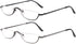 Half Reading Glasses?Metal Frame Readers for Women Men with Pouch (2 Pairs 1.5)...