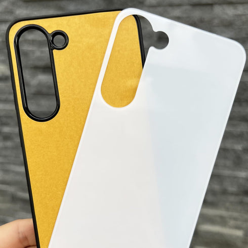 JUSTRY 5PCS Sublimation Blanks Phone Case Bulk Covers Compatible with Samsung Galaxy S23 5G, Support Wireless Charging, Easy to Sublimate DIY, 2 i...