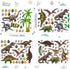 Zonon 114 Pcs/ 4 Sheet Glow in The Dark Dinosaur Wall Decals for Boys Bedroom Waterproof Self Adhesive Glowing Dinosaur Wall Stickers Removable Di...