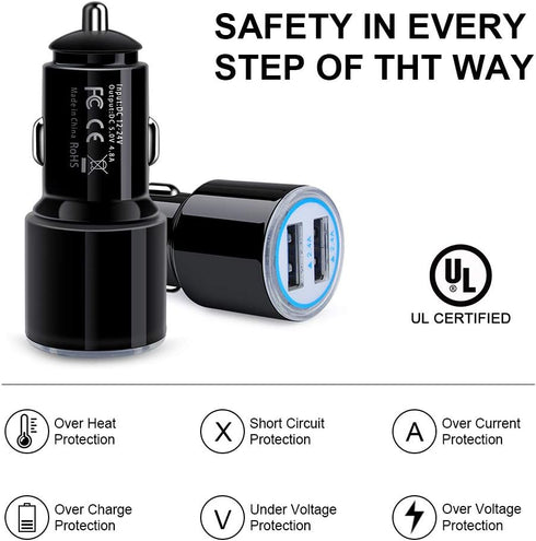 Fast Car Charger Android, Fast Charging Micro USB Cable Compatible for Samsung Galaxy S7 S6 J8 J7 J6 J5 J4 J3,Note 5 4 3, Moto E4 E5 G4 G5 G6 Play...