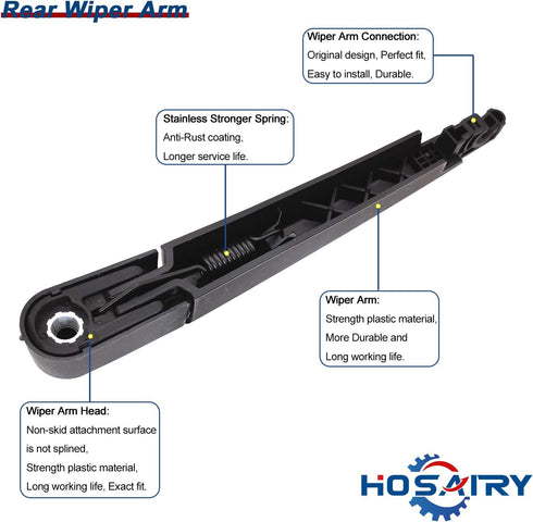 Rear Wiper Arm Blade Set for Kia Sportage 2017-2022 Rear Windshield Wiper Arm Blade Assembly 98815-A4100 98850-A4000...