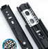 Tang.Drawer Slides Ball Bearing Full Extension 3 Section Slide Track Mounting Drawer Runners Slider for Cabinet Home Furniture, 2 Pack (Black 10 i...
