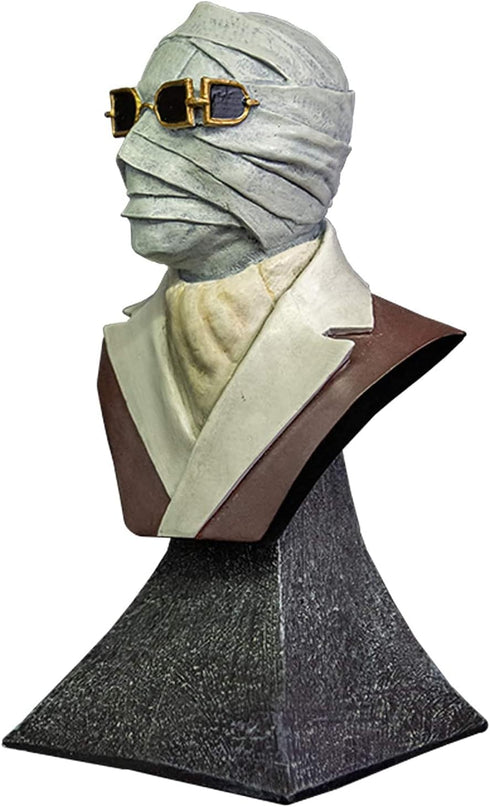 Trick Or Treat Studios 5 inch Invisible Man Universal Monsters Halloween Mini Bust Figurine Decor...