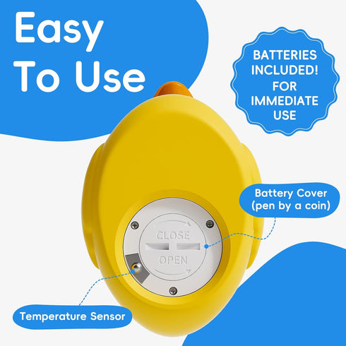 b&h Baby Bath Thermometer - (Upgraded Version) Turn On/Off Function, Fast and Accurate Water Temperature Readings, Toddlers Floating Bath Toy, Ide...
