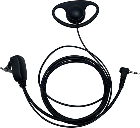 Walkie Talkie Earpiece with Mic PTT 2.5mm 1 Pin D Shape Radio Earpiece Headset Compatible with Motorola Talkabout Walkie Talkie MH230R MR350R T200...